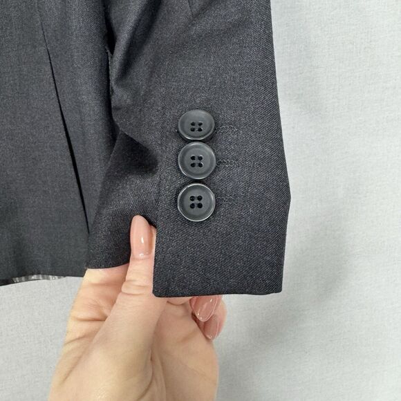 Giorgio Fiorelli Mens Suit Jacket 40 Charcoal Gray Euro Slim Fit Blazer Formal - Picture 8 of 13